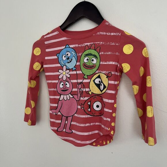 YO GABBA GABBA 2012 Glitter AOP Graphic Print Tee, Pink- Size 3T - Picture 2 of 6